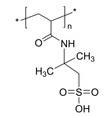 PAMPS 聚(2-丙烯酰胺-2-甲基丙磺酸) 亲水高分子均聚物的结构式 
