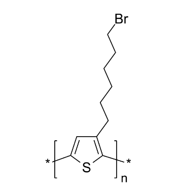 Poly(3-[6-bromohexyl]-thiophene-2,5-diyl)