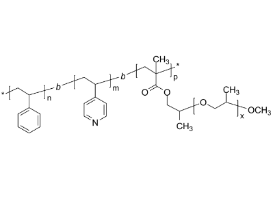  PS-P4VP-PPGMA 聚苯乙烯-聚(4-乙烯基吡啶)-聚[低聚丙二醇甲醚]甲基丙烯酸酯 ABC三嵌段共聚物