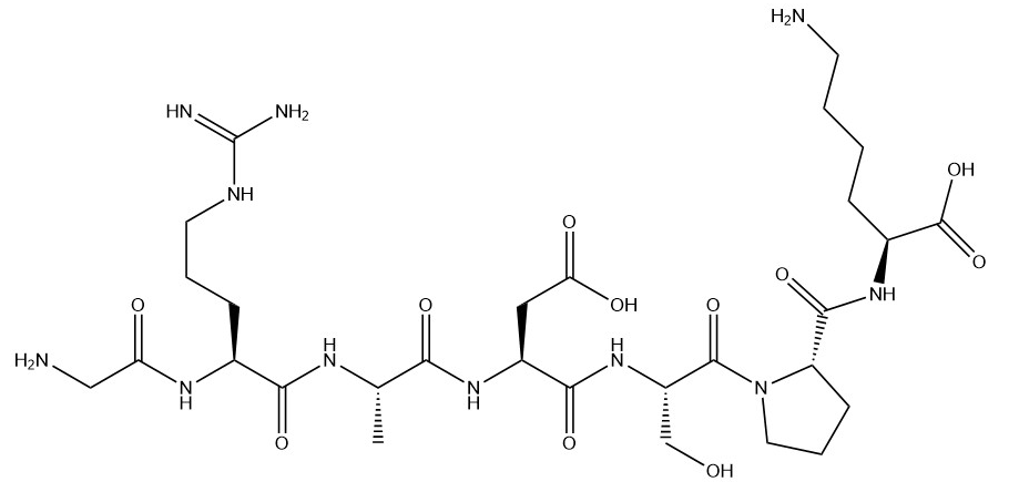 GRADSPK|Gly-Arg-Ala-Asp-Ser-Pro-Lys|125455-58-5