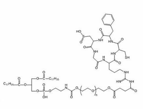DSPE-PEG-cRGD，磷脂-聚乙二醇-环肽RGD，靶向穿膜肽RGD环肽