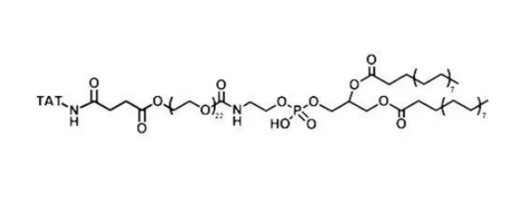 DSPE-PEG-TAT,磷脂-聚乙二醇-靶向穿膜肽，脂质体修饰细胞穿膜肽