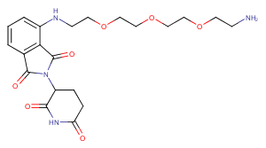Pomalidomide-PEG3-C2-NH2 Chemical Structure