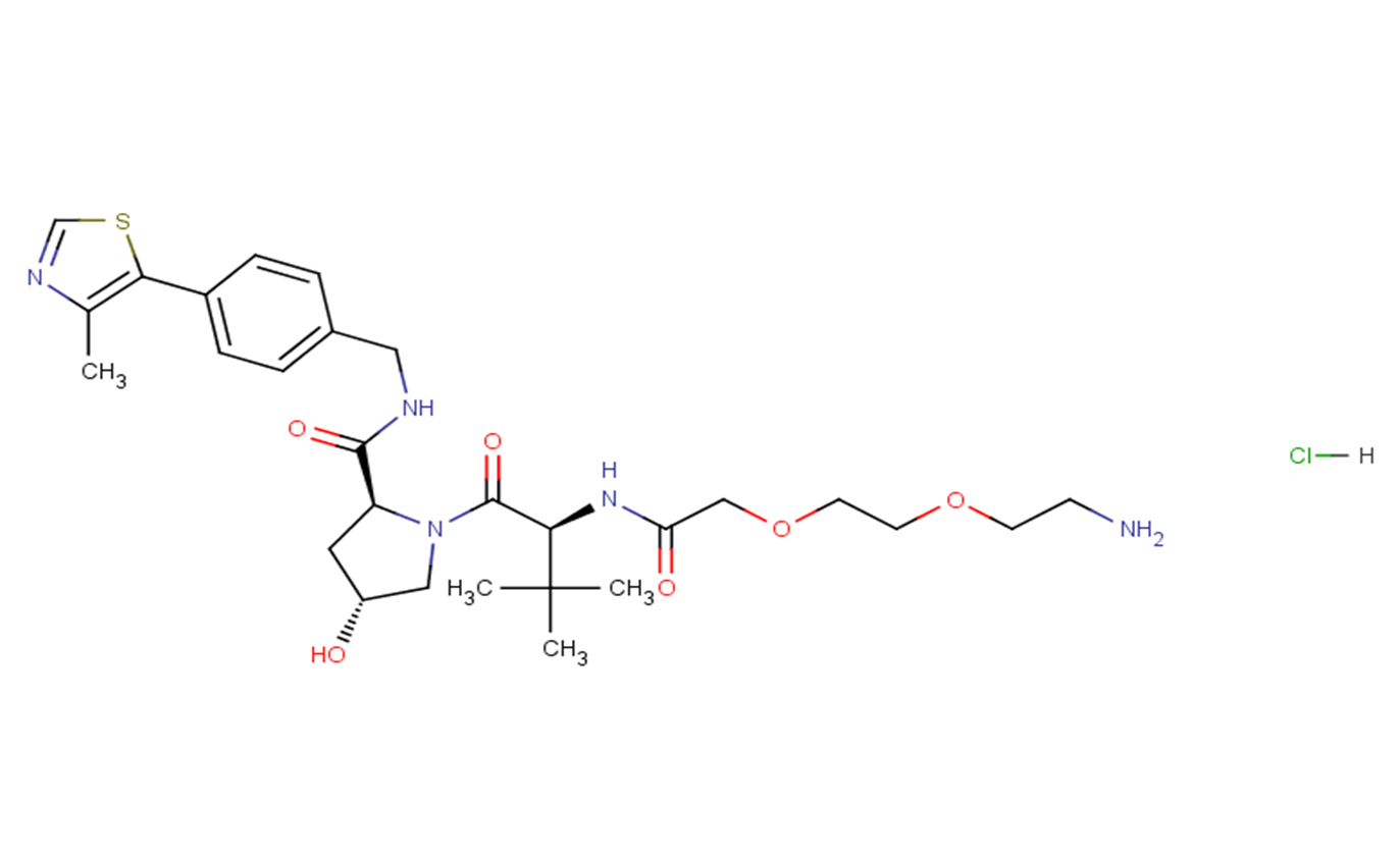 (S,R,S)-AHPC-PEG2-NH2 hydrochloride Chemical Structure