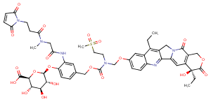 MAC glucuronide phenol-linked SN-38 Chemical Structure