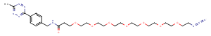 Methyltetrazine-amido-PEG7-azide Chemical Structure