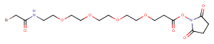 Bromoacetamido-PEG4-NHS ester Chemical Structure