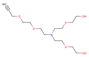 Propargyl-PEG2-N-bis(PEG2) Chemical Structure