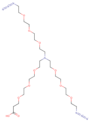 N-(acid-PEG3)-N-bis(PEG3-azide) Chemical Structure