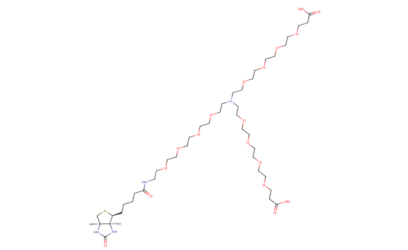 N-(Biotin-PEG4)-N-bis(PEG4-acid) Chemical Structure