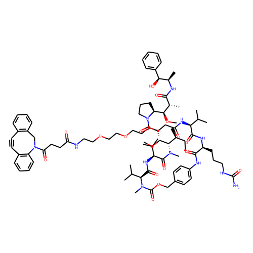 DBCO-(PEG)3-VC-PAB-MMAE Chemical Structure