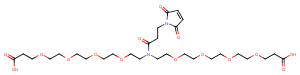 Mal-N-bis(PEG4-C2-acid) Chemical Structure
