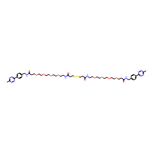 Methyltetrazine-PEG4-SS-PEG4-methyltetrazine Chemical Structure