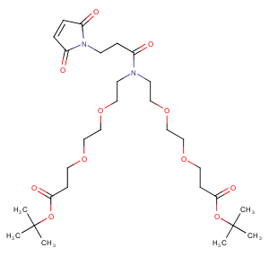 N-Mal-N-bis(PEG2-C2-Boc) Chemical Structure