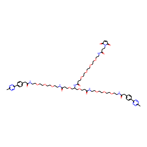 Mal-PEG4-bis-PEG3-methyltetrazine Chemical Structure