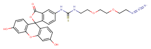 Fluorescein-thiourea-PEG2-azide Chemical Structure