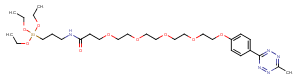 Methyltetrazine-PEG5-triethoxysilane Chemical Structure