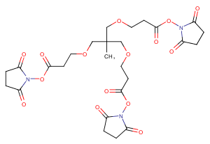 m-C-tri(CH2-PEG1-NHS ester) Chemical Structure