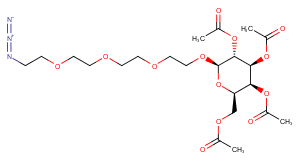 153252-44-9 Azido-PEG4-tetra-Ac-beta-D-glucose Chemical Structure