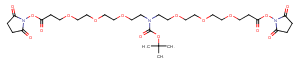 N-Boc-N-bis(PEG3-NHS ester) Chemical Structure