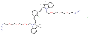N,N'-bis-(azide-PEG3)-chlorocyclohexenyl Cy7 Chemical Structure