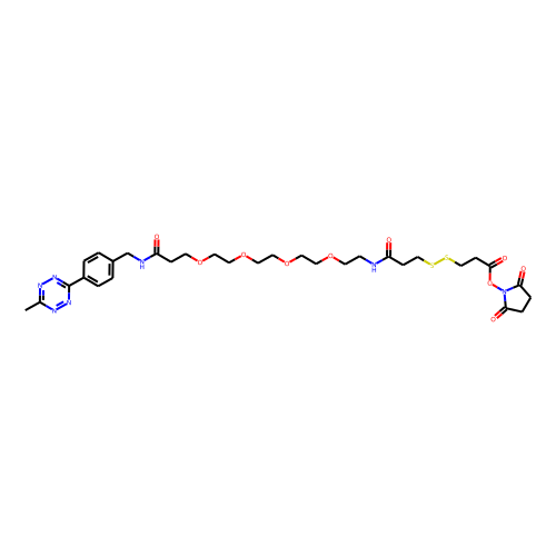 Methyltetrazine-PEG4-SS-NHS ester Chemical Structure