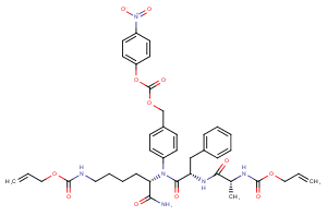 253863-34-2 Aloc-D-Ala-Phe-Lys(Aloc)-PAB-PNP Chemical Structure