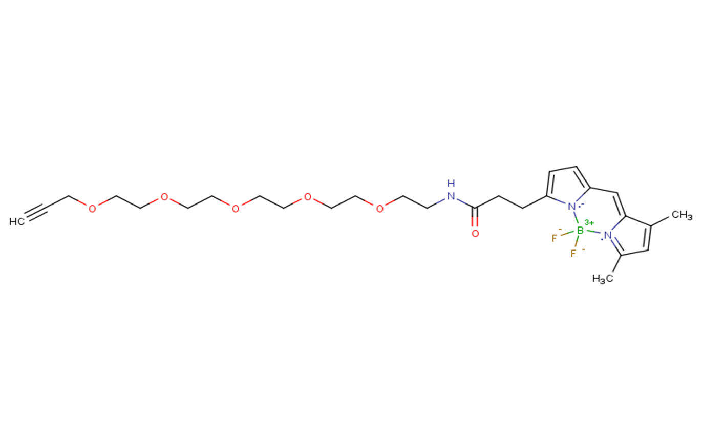 BDP FL-PEG5-propargyl Chemical Structure
