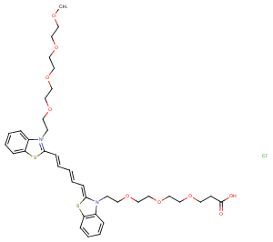 2107273-80-1 N-(m-PEG4)-N'-(Acid-PEG3)-benzothiazole Cy5 Chemical Structure