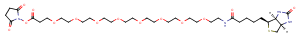 2143968-03-8 Biotin-PEG8-NHS ester Chemical Structure