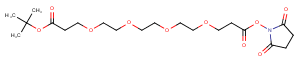 Boc-PEG4-C2-NHS ester Chemical Structure