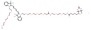 2107273-78-7 N-(m-PEG4)-N'-(Biotin-PEG2-amido-PEG4)-Cy5 Chemical Structure