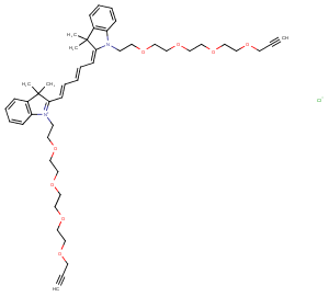 2107273-08-3 N,N'-bis-(propargyl-PEG4)-Cy5 Chemical Structure