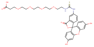 Fluorescein-PEG4-acid Chemical Structure