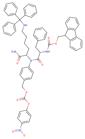 1116086-09-9 Fmoc-Phe-Lys(Trt)-PAB-PNP Chemical Structure