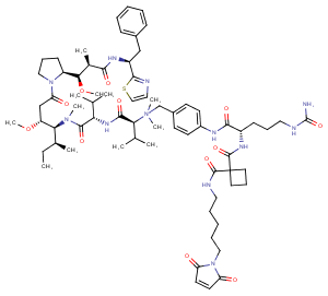 MC-Sq-Cit-PAB-Dolastatin10 Chemical Structure