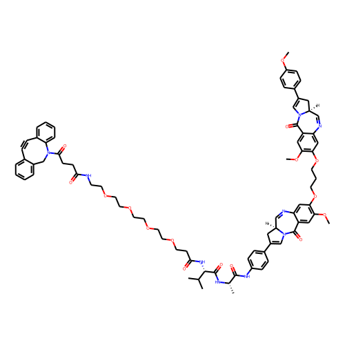 DBCO-PEG4-VA-PBD Chemical Structure