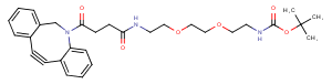 DBCO-PEG2-NH-Boc Chemical Structure