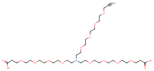 2093153-09-2 N-(Propargyl-PEG4)-N-bis(PEG4-acid) Chemical Structure