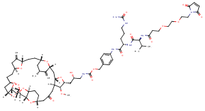 Mal-PEG2-VCP-Eribulin Chemical Structure