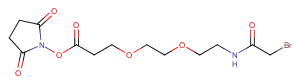 Bromoacetamido-PEG2-C2-NHS ester Chemical Structure