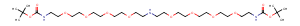 NH-bis(PEG4-C2-NH-Boc) Chemical Structure