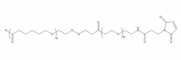 PCL-SS-PEG-Maleimide，聚己内酯-双硫键-聚乙二醇-马来酰亚胺，PCL-SS-PEG-MAL