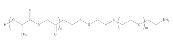 PLGA-SS-PEG-NH2，聚乳酸羟基乙酸共聚物-二硫键-聚乙二醇-氨基