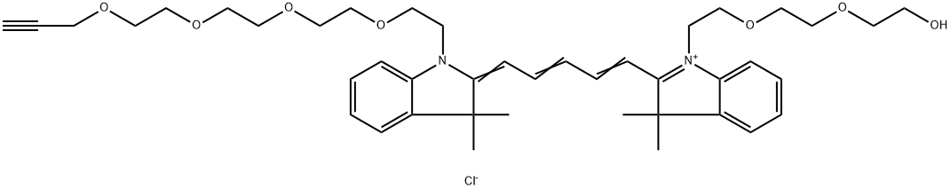 N-PEG3-N'-(propargyl-PEG4)-Cy5